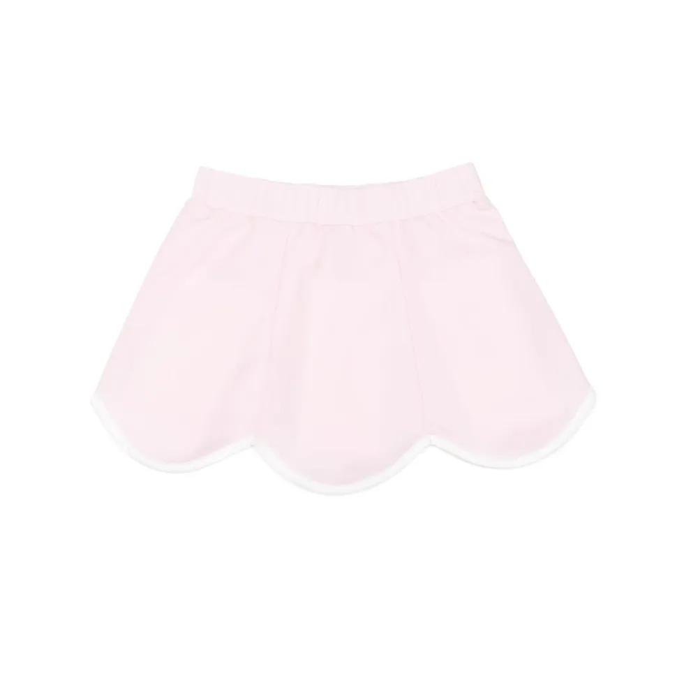 Scalloped Skort in Pink Sand