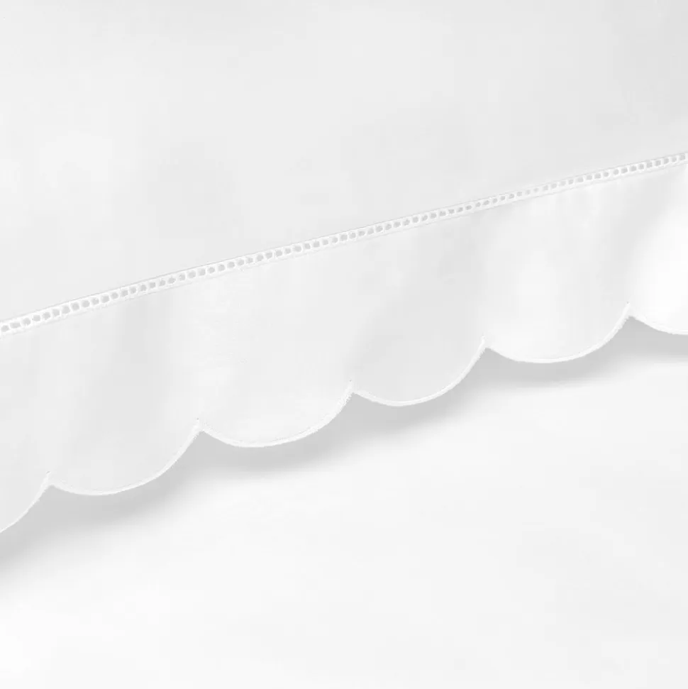 Scalloped Starlight Baby Duvet in White