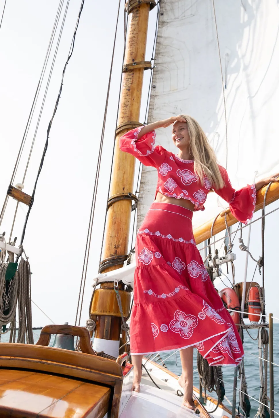 Scarlet Willow Tiered Skirt