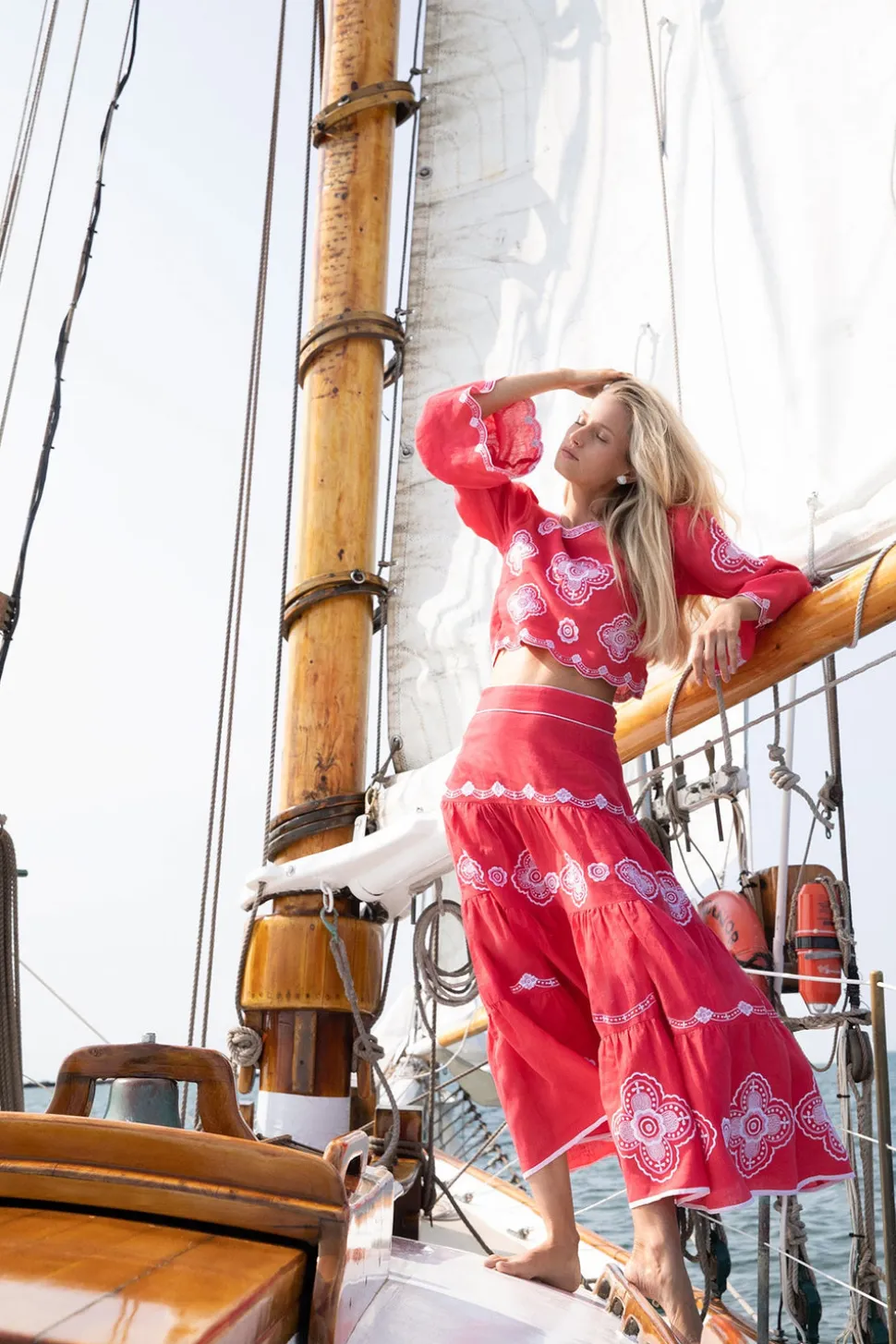 Scarlet Willow Tiered Skirt