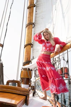 Scarlet Willow Tiered Skirt