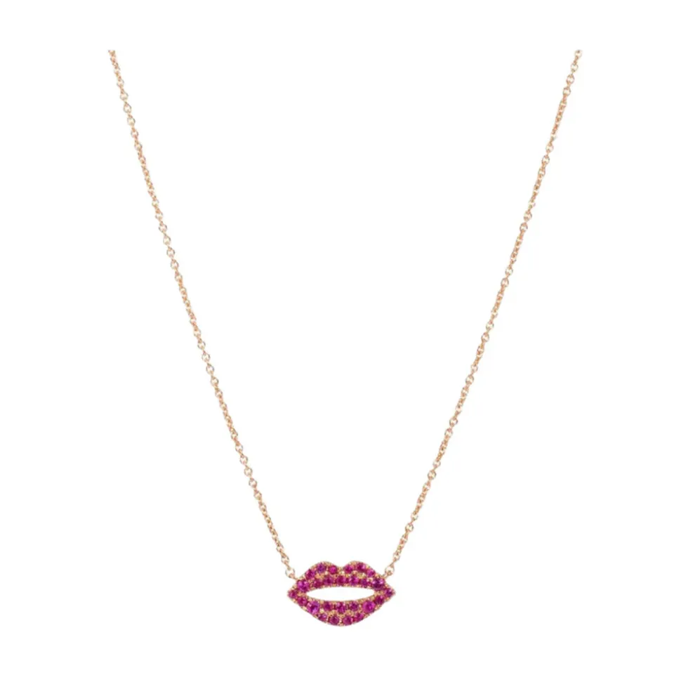 Scarlett’s Pink Sapphire Kiss Necklace