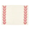 Schemata Embroidered Linen Placemat in Pink