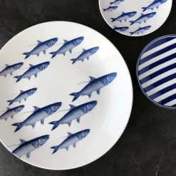 School of Fish Canapé Plates Boxed, Set of 4