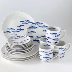 School of Fish Mug Blue