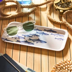 School of Fish Small Rectangular Birchwood Tray