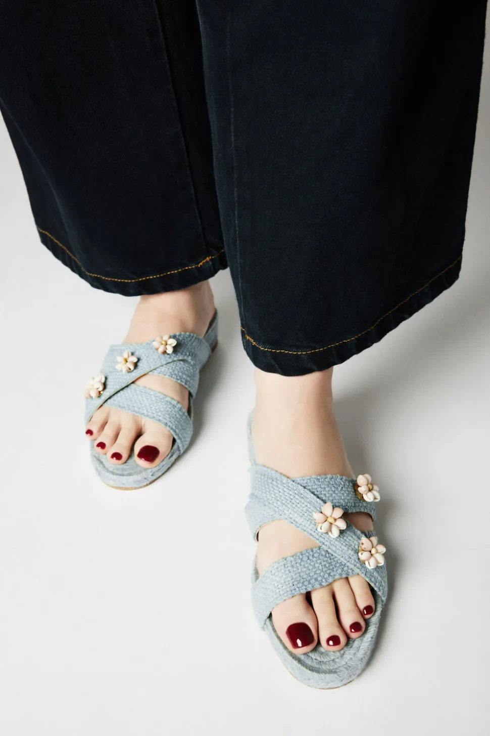 Sea Shella Espadrilles in Sky Blue
