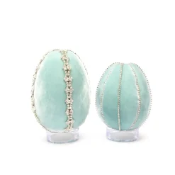 Seafoam Crystal Trimmed Egg