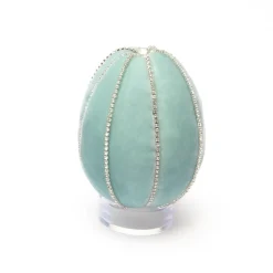 Seafoam Crystal Trimmed Egg