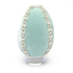 Seafoam Crystal Trimmed Egg