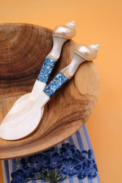 Seashell Serving Set in Blue