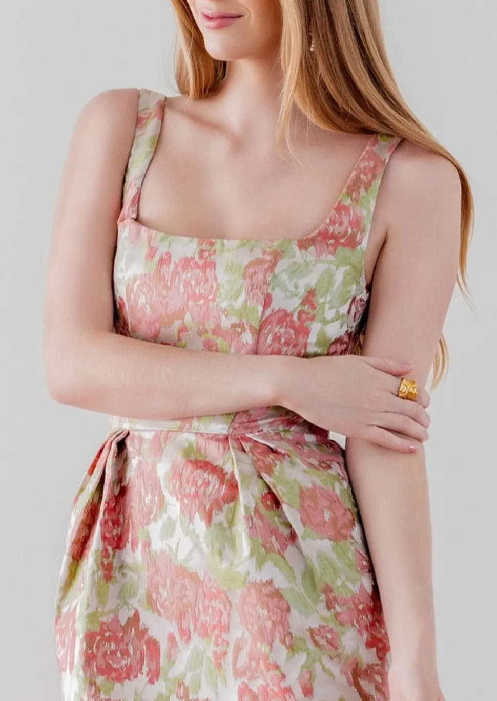 Seaside Dress in Brocade Garden Party