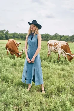 Sedona Dress in Vintage Denim