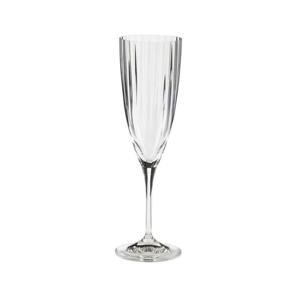 Sensa Collection Flutes in Clear, Set of 6