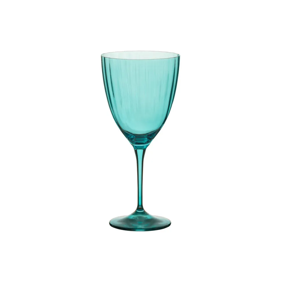 Sensa Collection Water Glasses in Turquoise, Set of 6