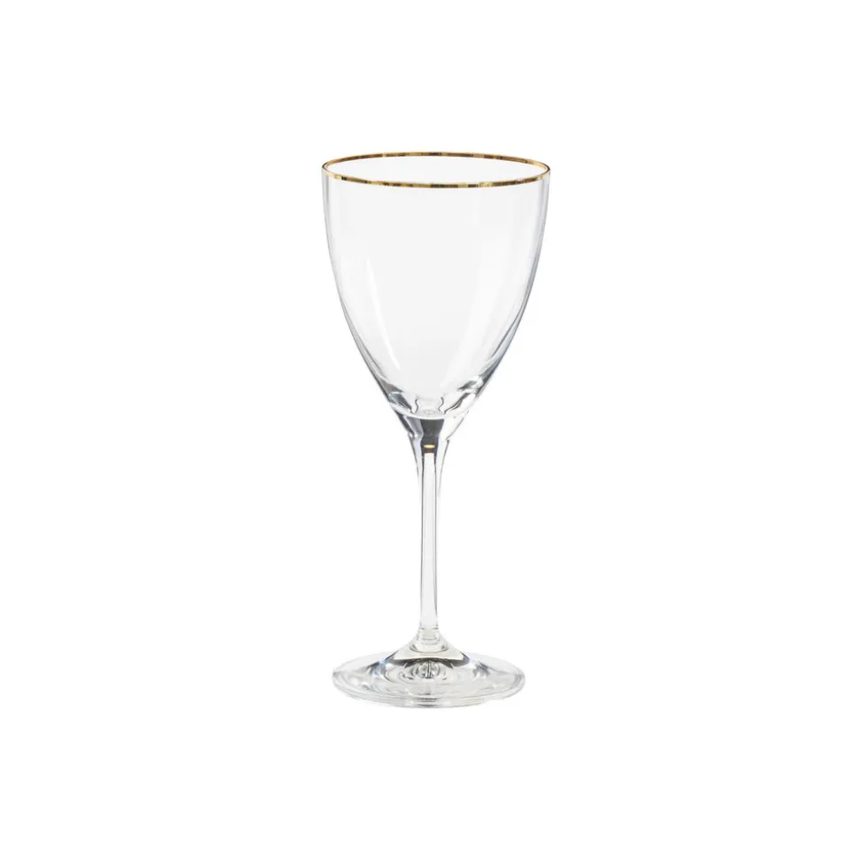 Sensa Collection Wine Glasses 9 oz. with Golden Rim, Set of 6