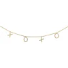 Separated Xoxo Text Necklace