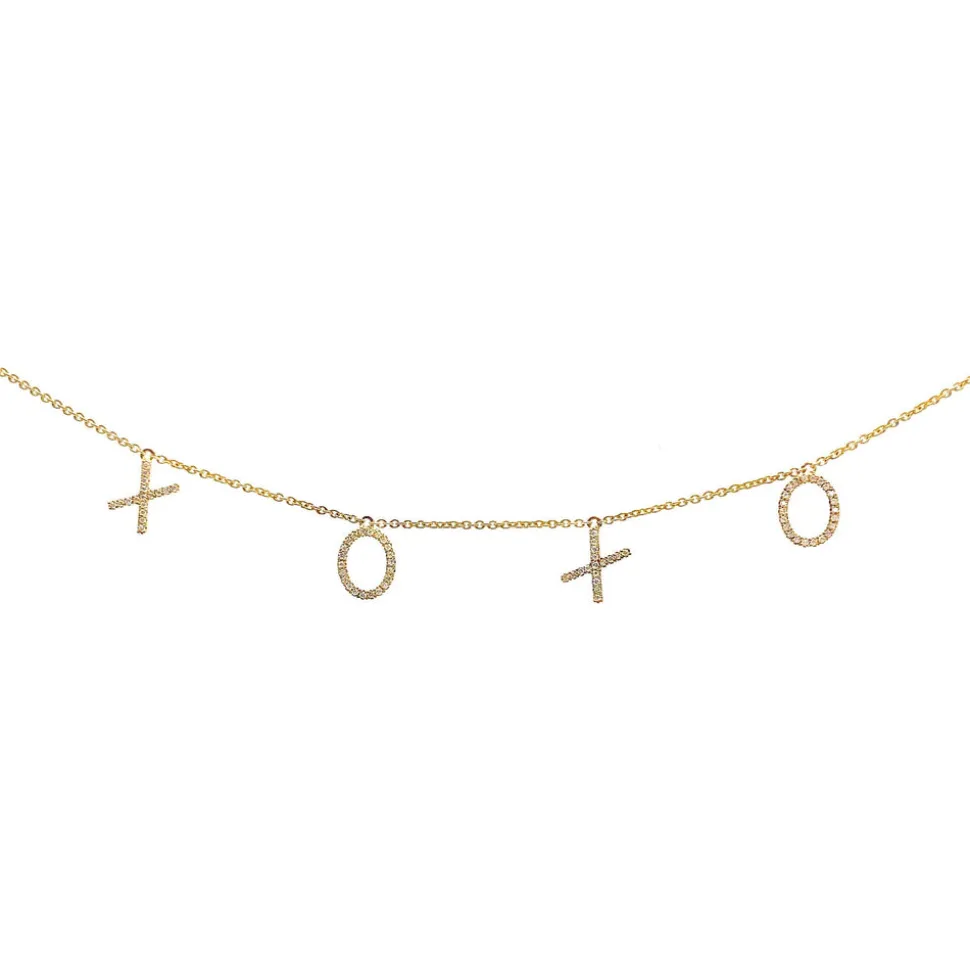 Separated Xoxo Text Necklace
