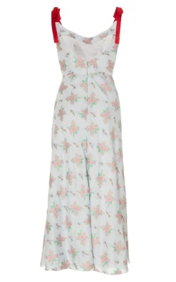 Serafina Blue Floral Corset Dress