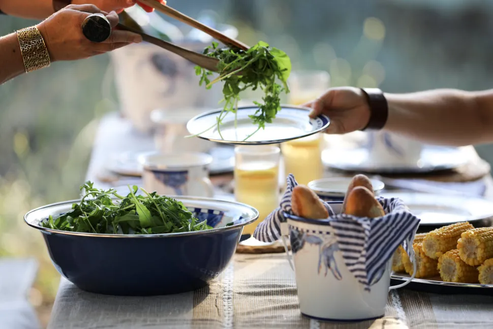 Serving Bowl in Blue Crab
