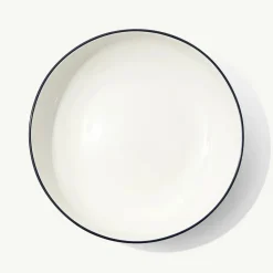 Serving Bowl in Navy Rim