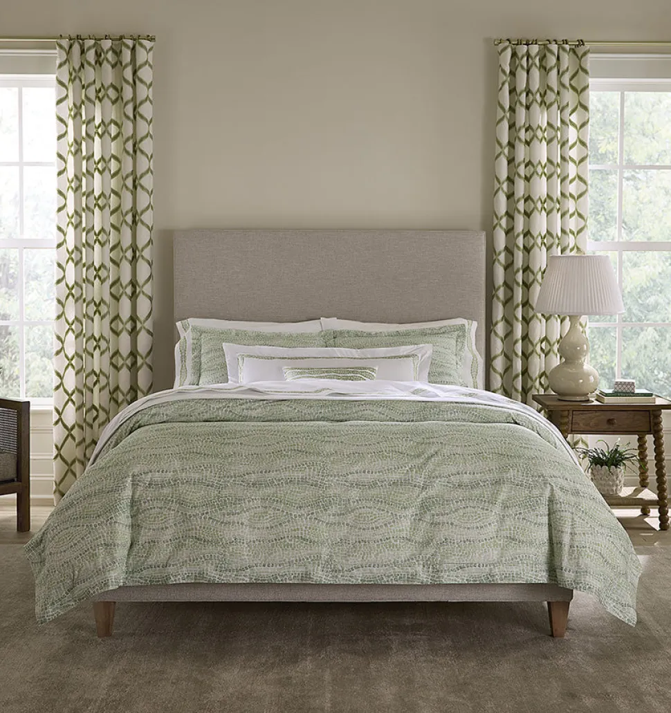 Sferra x Scalamandré Cobblestones Duvet Cover in Willow