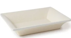 Shagreen Rectangular Vide Poche in Cream