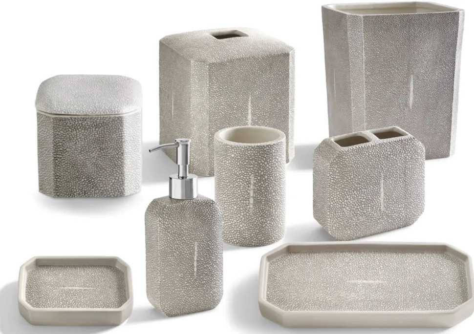 Shagreen Soap Dish in Gray