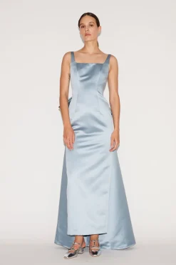 Shannon Gown Pale Blue Duchesse Satin