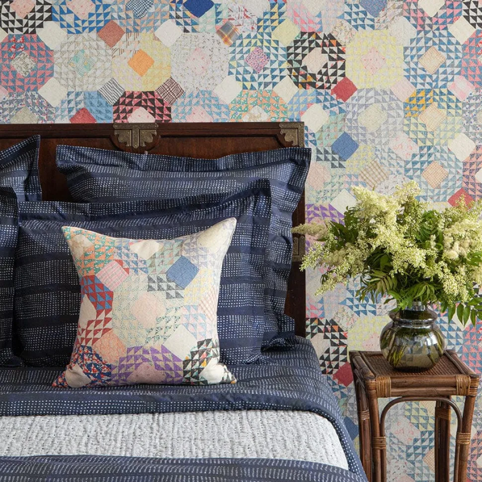 Shell Kaleidoscope Quilt Pillow