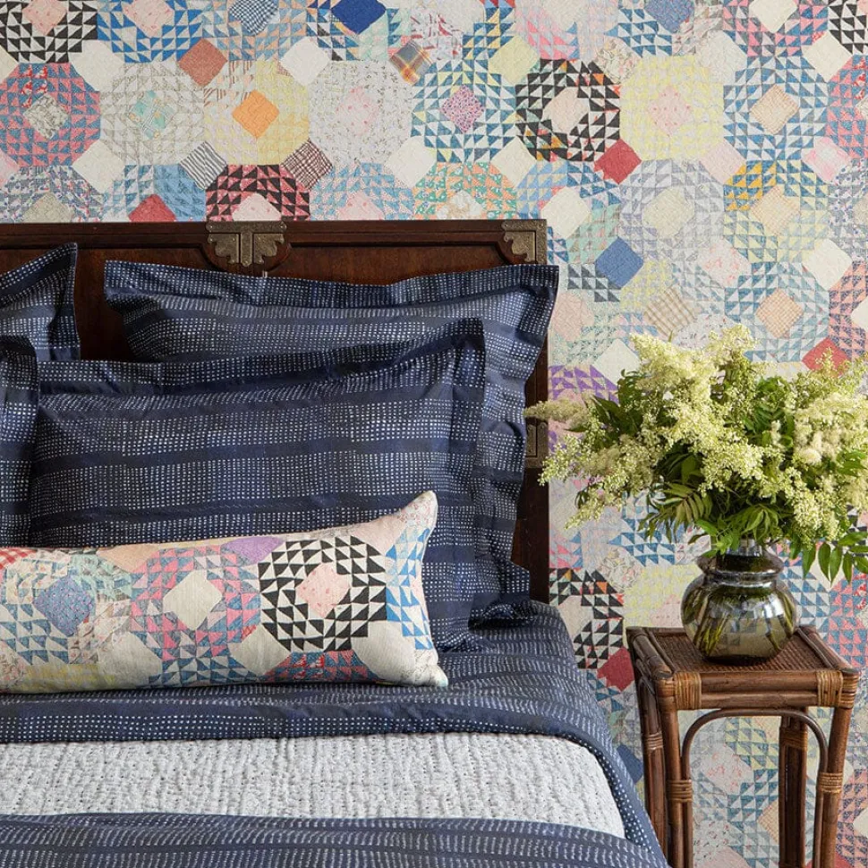 Shell Kaleidoscope Quilt Pillow