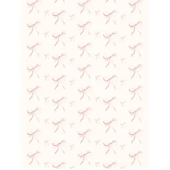 Shell Pink Bow Wrapping Paper