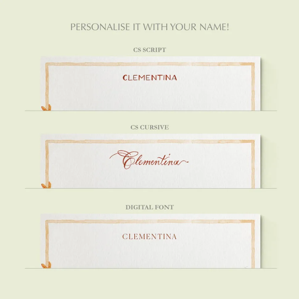 Shells on Shells Stationery Cards, Personalized Set of 50