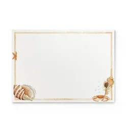 Shells on Shells Stationery Cards, Personalized Set of 50