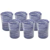 Short Hand Blown Tumbler in Indigo Mix, Set of 6