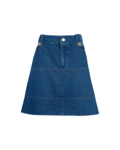 Short Hudie Skirt in Classic Indigo Blue