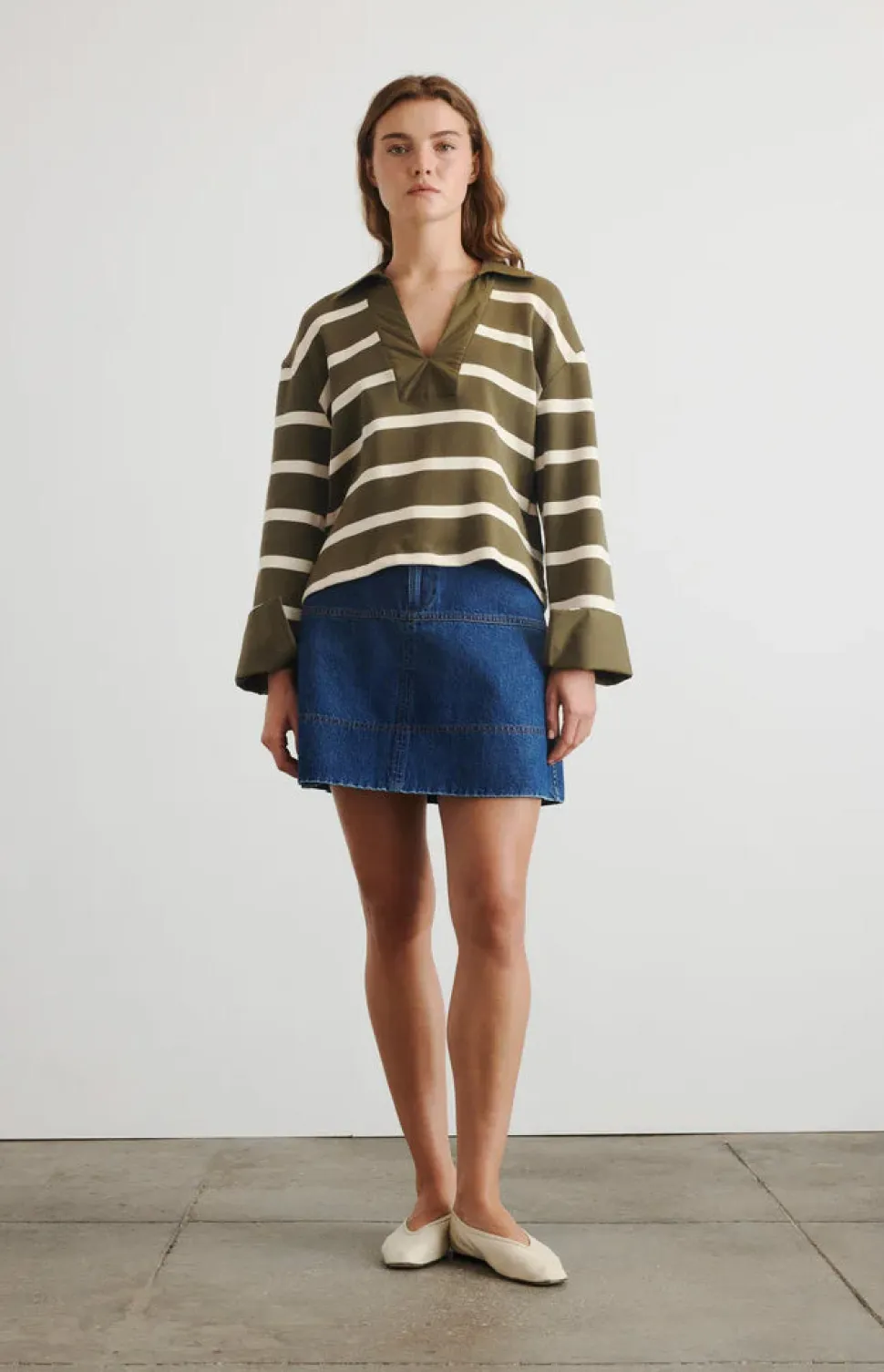 Short Hudie Skirt in Classic Indigo Blue