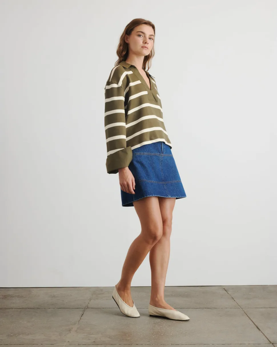 Short Hudie Skirt in Classic Indigo Blue