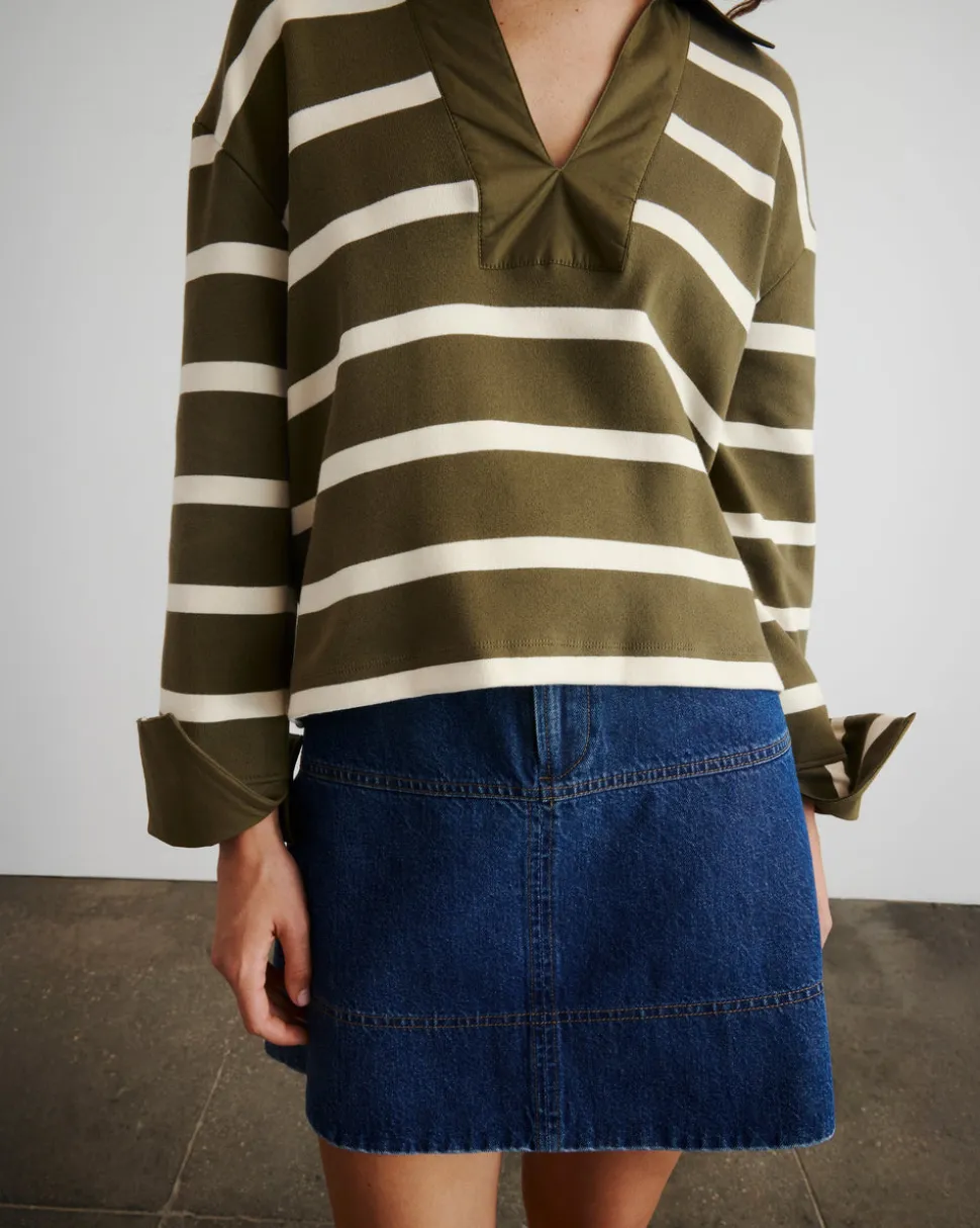 Short Hudie Skirt in Classic Indigo Blue