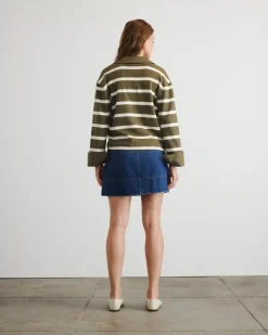 Short Hudie Skirt in Classic Indigo Blue