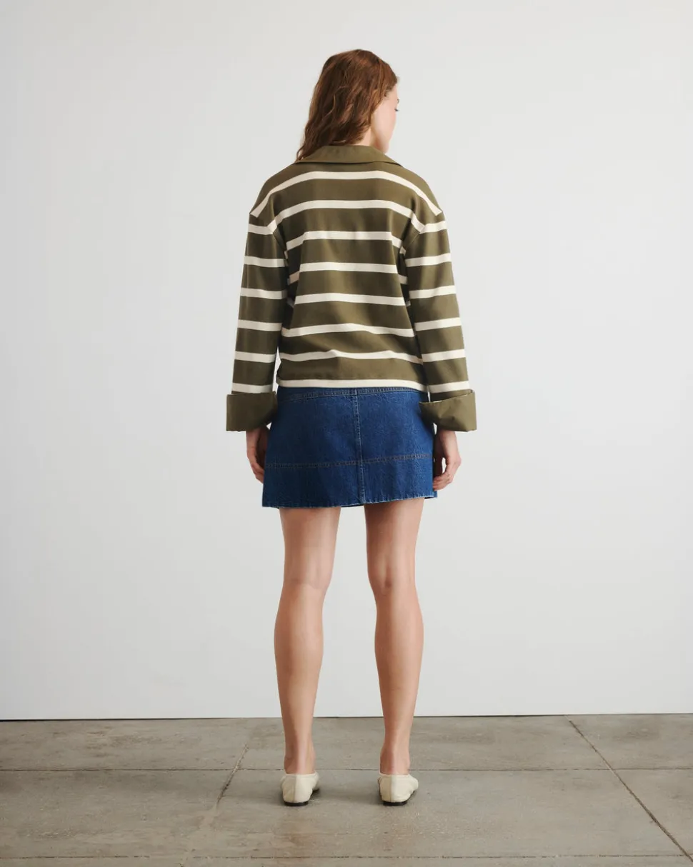 Short Hudie Skirt in Classic Indigo Blue