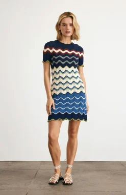 Short Leighton Dress in Maritime Blue