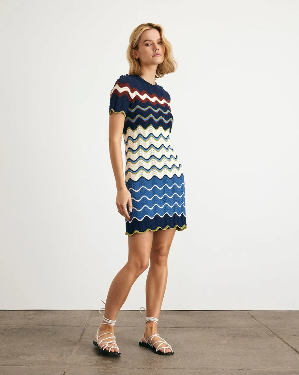Short Leighton Dress in Maritime Blue