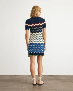 Short Leighton Dress in Maritime Blue