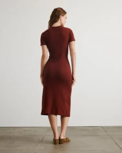 Short Sleeve Cody Dress in Raisin