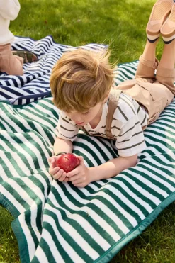 Sideline Stripe Evergreen Midi Blanket