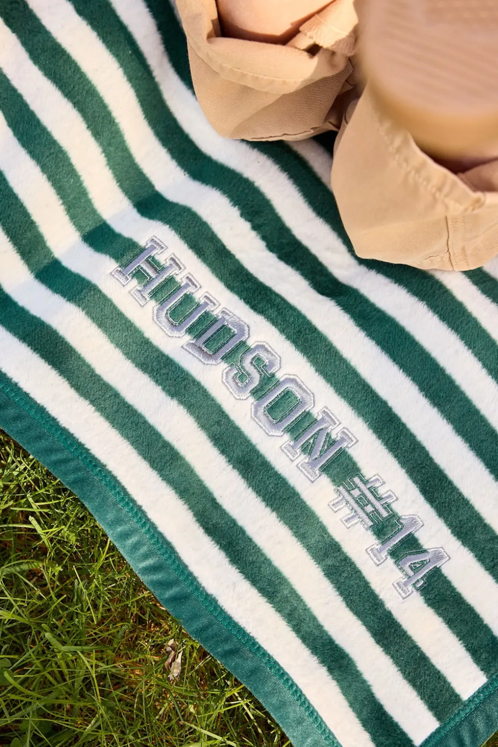 Sideline Stripe Evergreen Midi Blanket