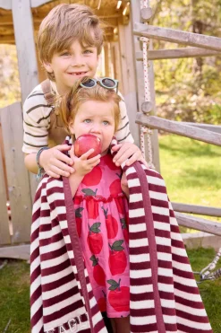 Sideline Stripe Maroon Midi Blanket