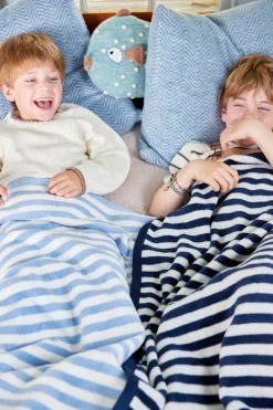 Sideline Stripe Navy Midi Blanket