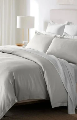Signature Hemmed Duvet Set in Mist